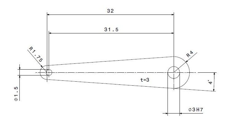 Servomotor's modified horn